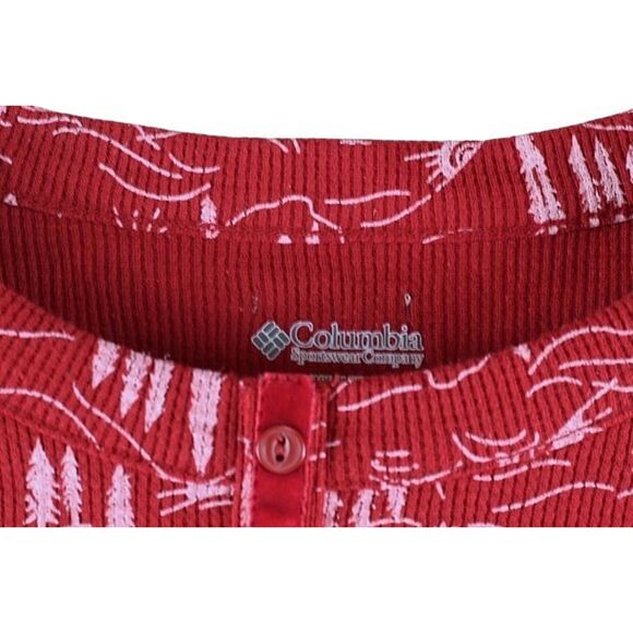 Columbia Sportswear Red Nature Women's Long Sleeve Shirt Top Pullover Large 040 - Picture 2 of 6
